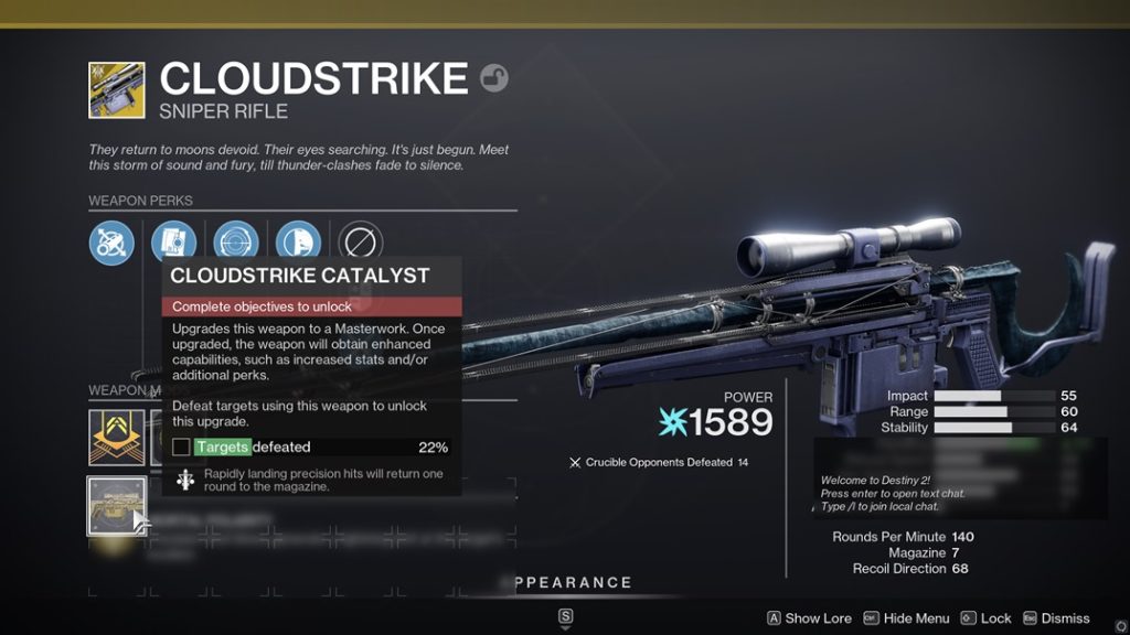 How to Get the Cloudstrike Exotic Sniper Rifle in Destiny 2 Gamer Haul