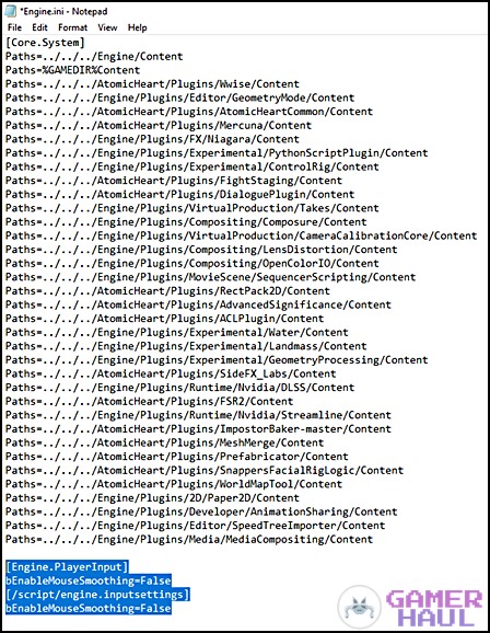 Atomic Heart Engine Ini Config File