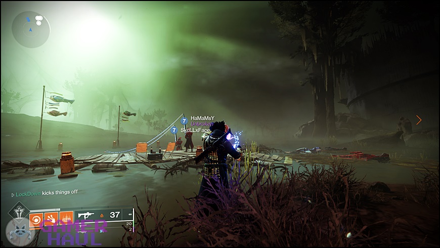 in-game screenshot of savathun's throne world fishing pond in destiny 2