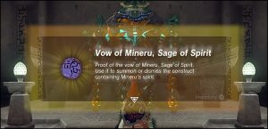 Vow of Mineru Sage of Spirit Acquired in Zelda: Tears of the Kingdom