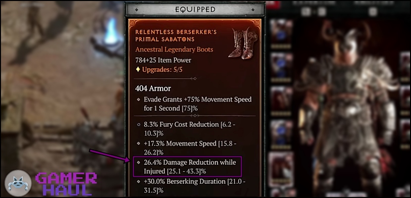 Barbarian Boots: Move Speed / Fury Cost Reduction - Buy Diablo 4