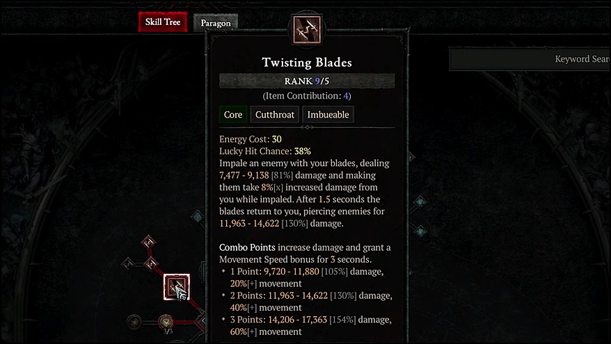 Ranks of Twisting Blades Rogue Gloves Roll in Diablo 4 (D4)
